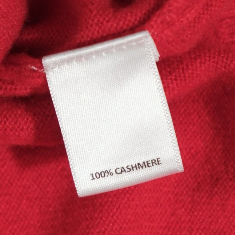 Cremieux Mens XL Luxury 100% Cashmere V Neck Sweater Red Pullover